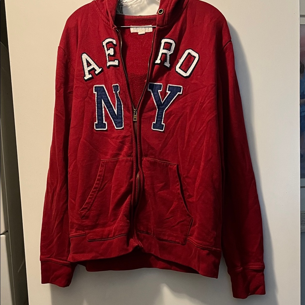 Aeropostale Red Bomber Jacket with Lettering